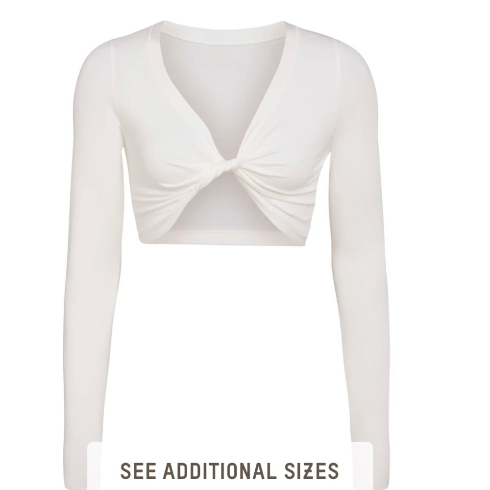 Skims twist long sleeve top in marble